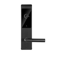 Serrure de porte d'hôtel classique en acier inoxydable avec cartes RFID et clé mécanique, finition polie, certifiée CE/ISO
