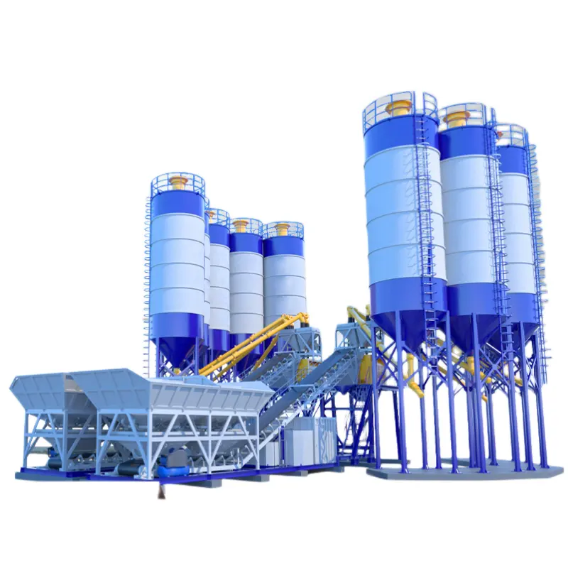 Hoge Kwaliteit Cement Fabriek Station Skip Type Betonnen Batching Planten