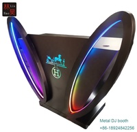 Stand de DJ LED pris en charge par DMX en métal Table de DJ en acier inoxydable