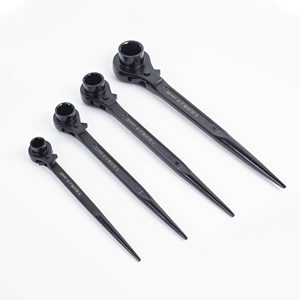 Single Head Pin Tail <b>Ratchet</b> Wrench Reversible Torx <b>Socket</b> Chrome Vanadium Steel Black Industrial Scaffolding - Product Image 1