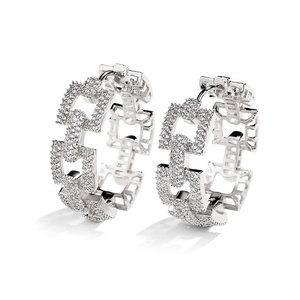 RAKOL 2022 Nuevos Aretes de Aro Grandes de Oro Estilo HipHop para Mujer Joyería EP2915 - Product Image 1