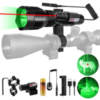 UniqueFire-HS-802 para exteriores, linterna de luz LED verde de alta densidad de 10W, potente, de largo alcance, brillante, para caza