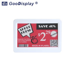 Étiquette de rayon électronique rouge de 7,5 pouces, écran couleur E-ink USB ou WIFI, GDU075R1/GDP075RW1 - Product Image 1