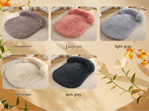 Cross-Border Waterproof Cats <strong>Dogs</strong> Pet Mat Detachable Soft Long Plush <strong>Bed</strong> Solid Fleece Nest Cats <strong>Bed</strong> Cave Sponge Filling Soft - Product Image 4