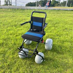 Ary sedia a rotelle da spiaggia pieghevole manuale medicale per sabbia | Manico Push/Pull per sedia a 4 ruote leggero AY-STV3.0 120KG - Product Image 2