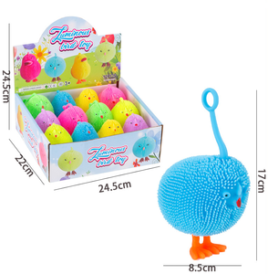 Bestseller Cartoon Glowing Chick Furry <b>Ball</b> <b>Squeezing</b> Toy Kids' 5-7 Years Stress Relief Wholesale Supply for Street Vendors - Product Image 6