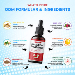 LIFEWORTH OEM Gotas Líquidas de Raíz de Maca con <span class=keywords><strong>Ashwagandha</strong></span>, Favorece el Alivio del Estrés y un Apetito Saludable, Listo para Marca Privada 60ml - Product Image 2