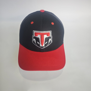 Gorra Trucker Personalizada al por Mayor, <span class=keywords><strong>de</strong></span> Alta Calidad, Estilo Vintage, Negra y Roja, Unisex, con Logotipo Bordado Personalizado - Product Image 1