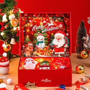 Vente <span class=keywords><strong>en</strong></span> gros de biscuits de bonbons uniques, emballage de <span class=keywords><strong>calendrier</strong></span> de l'avent de noël, boîte-cadeau de luxe, emballage 3d de noël - Product Image 1