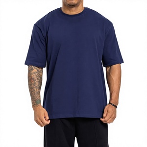 Concevez votre propre t-shirt, vêtements de sport, tissu en soie/coton uni, séchage rapide, respirant, logo imprimé, 200 g/m², t-shirt pour homme - Product Image 1