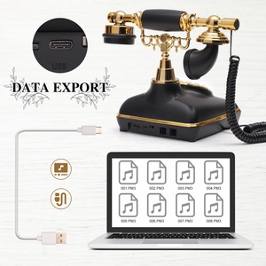 Livre d'or audio personnalisé en forme <span class=keywords><strong>de</strong></span> téléphone rétro vintage pour messages vocaux et enregistrements audio, pour mariage et événements, 4 modèles populaires, articles <span class=keywords><strong>de</strong></span> fête - Product Image 4