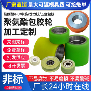 Roues à roulettes en polyuréthane personnalisées Chuangjie avec roulement à billes, noyau en aluminium industriel, rouleaux d'alimentation robustes non motorisés - Product Image 4