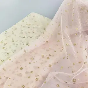 Desain Baru Dijual Stok Kain Tulle Tekstil Glitter