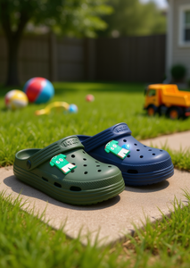 Sandali Zoccoli per Bambini Taglia 23 con Spille Animate per Ragazzi, da Indossare in Estate, in Materiale EVA, Stile Slip-On - Product Image 2