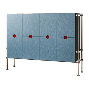 Credenza a doppia anta <span class=keywords><strong>in</strong></span> <span class=keywords><strong>legno</strong></span> <span class=keywords><strong>massello</strong></span>, stile nordico italiano, senza vernice, per soggiorno, sala da pranzo o studio - Product Image 5