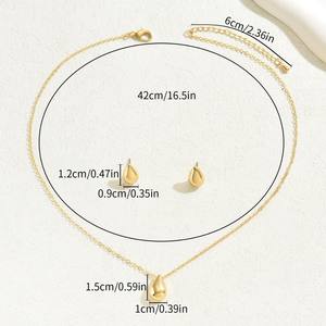 Mode délicate lumière luxe femmes goutte à goutte collier boucles d'oreilles ensemble femmes bijoux cadeau ensemble - Product Image 4