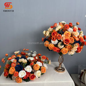 Nuevo diseño de ramo floral artificial para boda, bola de flores naranja para centro de mesa - Product Image 3