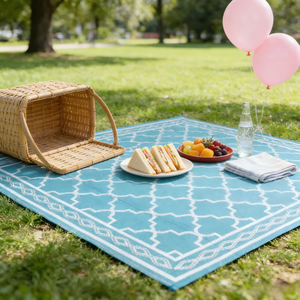 พรมปูพื้นพับได้สำหรับกลางแจ้ง ผลิตด้วย<span class=keywords><strong>เครื่อง</strong></span>จักร ลายแจ็คการ์ด สำหรับฤดูร้อน ผลิตจากโพลีโพรพิลีน 100% สำหรับตั้งแคมป์ รับประกันคุณภาพจากโรงงานโดยตรง - Product Image 1