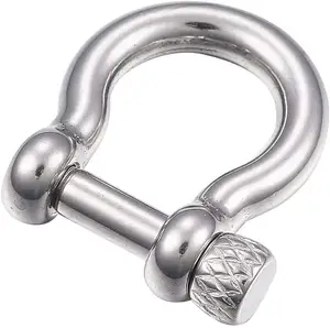 304 Stainless Steel Screw Pin Shackle Hook U Lock Clasps Load Clamp for Chain Purse Bag Strap Replacement Survival Jewel Making