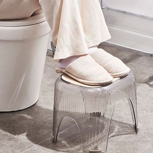 Tabouret en plastique transparent 31x24.5x25cm, chaise de douche pour salle de bain, siège de table basse pour salon - Product Image 2