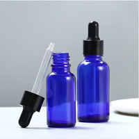 Flacon compte-gouttes en verre bleu pour huiles essentielles 5ml 10ml 20ml 30ml 50ml 100ml Réutilisable Écologique pour l'aromathérapie