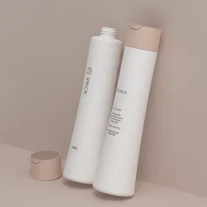 Nuevo diseño cosmético antifugas embalaje para el cuidado de la piel 400ml tapa de disco botella de champú de plástico para lavado de Ducha