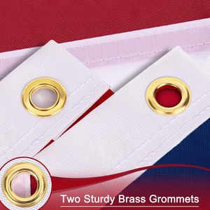 Venta al por mayor 3x5 pies EE. UU. Bandera al aire libre bordado pesado personalizado 90x150 cm diseño bordado americano banderas de EE. UU. - Product Image 3