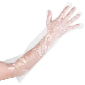 Tier LDPE geprägt 90 cm langer Arm Ärmel Handschuhe poly lange Veterinärhandschuhe für Kuchen Insemination Tierarzt