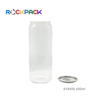 Canettes de bière gazeuse jetables de 500ml de différentes tailles avec couvercles canettes de bouteille de jus de thé au lait en plastique de qualité