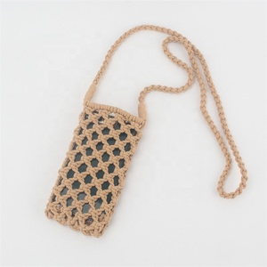Handmade Crochet Cotton Rope Woven Open Small Square Shoulder <strong>Bag</strong> <strong>Macrame</strong> Chains Portable Single Strap Fashionable Ladies - Product Image 2