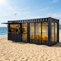 Contenedores Prefabricados de 20 pies y 40 pies para Restaurantes, Tiendas Modernas en Contenedores Marítimos para Centros Comerciales y Oficinas, Cafetería Portátil para Uso en Exteriores