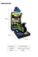 NINIX Simulateur de course à monnayeur avec siège de conduite VR, plateforme de mouvement, équipement de centre de jeux d'arcade, moto dynamique >6