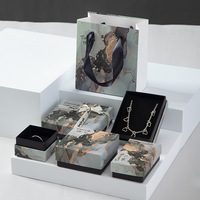 Boîte à bijoux en papier orange de luxe, boîte d'emballage personnalisée pour bijoux avec logo, pour bagues, boucles d'oreilles, bracelets, rangement de cadeaux