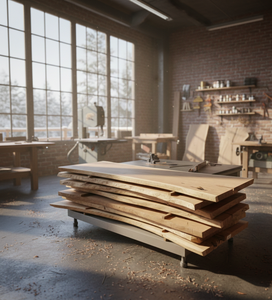 Table de salle à manger en bois de Suar sélectionné à la main, bord naturel, courbes naturelles, texture riche, aspect haut de gamme, style moderne rustique, meubles pour la maison, hôtel - Product Image 4