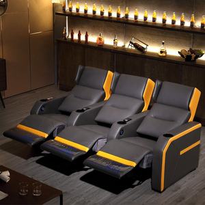 Offre Spéciale en cuir home cinéma canapé électrique cinéma chaise avec LED porte-GOBELET et USB charge port pour théâtre commercial - Product Image 2