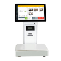 Terminal de Punto de Venta Todo en Uno con Pantalla Táctil de 15.6 Pulgadas, Software Inteligente, Caja Registradora Electrónica, Sistemas POS con Báscula