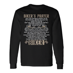 T-shirt à manches longues pour motard, prière du motard, chemise chrétienne pour motard - Product Image 2