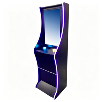 Machine de jeu d'arcade multi-jeux 5 en 1 à écran vertical de 43 pouces, fonctionnant à pièces, avec cabinet en bois pour parc d'attractions