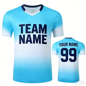 Maglia da Calcio Unisex OEM a <span class=keywords><strong>Maniche</strong></span> <span class=keywords><strong>Corte</strong></span>, Kit da Football Americano Traspirante, Stampato, Anti-umidità, Antibatterico, Taglie Grandi - Product Image 1