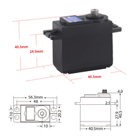 Servomoteur analogique JX PS-5521MG 55,6g à couple élevé, engrenages métalliques et plastiques, roulements 2BB, pour voitures RC, robots, avions, bateaux, moteurs et pièces de jouets RC