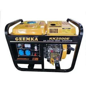 Vente en gros à prix réduit 50HZ 60HZ 220V monophasé auto-excitation brosse 2KW 2.5KVA générateurs diesel Type ouvert