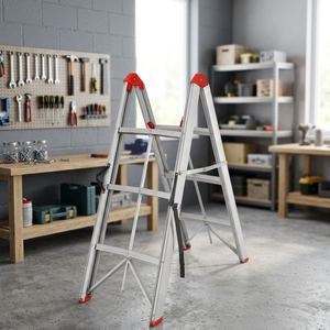 Anti-Slip 3 Step A Frame Household <b>Ladder</b> Aluminum Alloy Foldable Lightweight With Handrail OEM For Home Kitchen Attic Use - Product Image 3