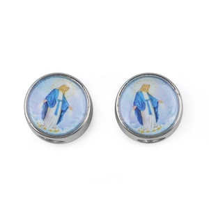 Abalorio Religioso CCB con Agujeros Grandes, Venta al por Mayor a Bajo Precio, Alta Calidad, Patrón de Figuras Católicas, Accesorios para Colgantes - Product Image 1