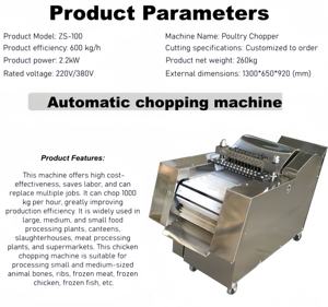 เครื่องหั่นเนื้อแช่แข็งอุตสาหกรรมสำหรับทำลูกเต๋าและเส้น - เครื่องตัดไฟฟ้าสำหรับเนื้อแพะ ไก่ เนื้อวัว สำหรับร้านขายเนื้อ - Product Image 2