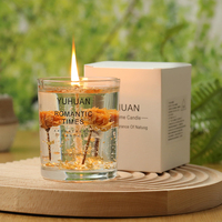 Transparente Gelwachs-Kerzen, handgefertigt, umweltfreundlich, Aromatherapie-Kerzen im Glasbecher, Duftkerzen mit frischem Duft, Diwali, für Zuhause