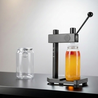 Machine de scellage manuelle portable pour la maison, scelleuse de bocaux à pression manuelle pour bouteilles en plastique PET, aluminium, soda, aliments, boissons, facile à utiliser
