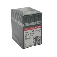 100 aiguilles à coudre Groz-Beckert DPX17MR à tige courbée, compatibles avec les machines à coudre synchrones à double aiguille 135X17MR DP*17MR