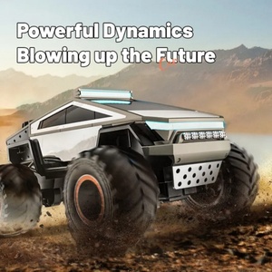 Voiture de course électrique Cybertruck en alliage SJY-Q202, 4 canaux, prête à l'emploi, tout-terrain, jouet RC, télécommande, câble USB, lumières - Product Image 4