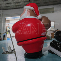 Vente directe d'usine Père Noël gonflable géant en PVC de 3 m pour décoration extérieure, cour et jardin