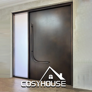 Puerta de Entrada Doble de Lujo CosyHouse, Puerta Principal de Vidrio Decorativa para Villa - Product Image 5